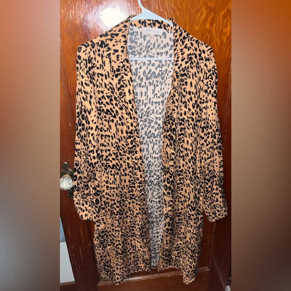 Philosophy Animal Print Duster /Cardigan